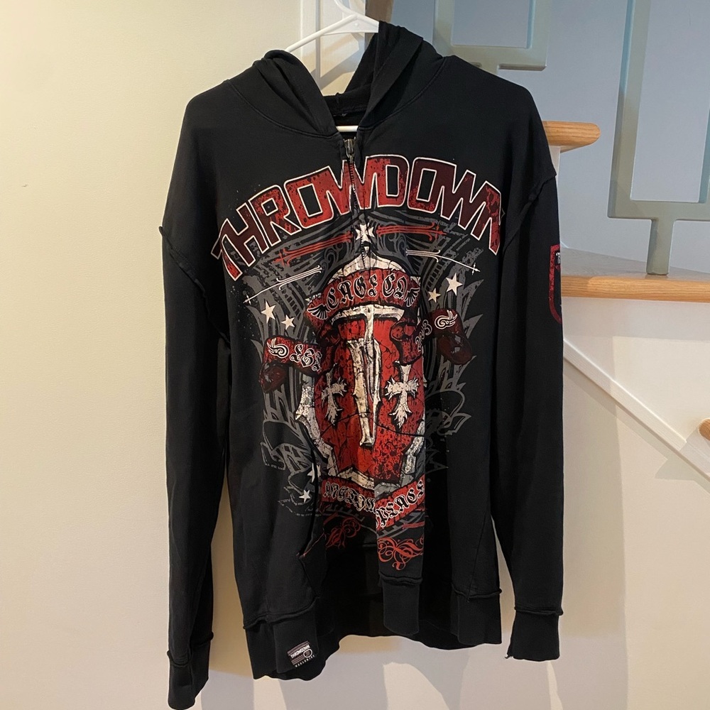 Throwdown Hooded Sweatshirt Size Large